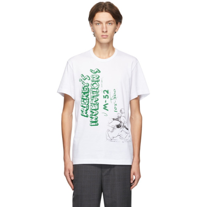 Photo: Comme des Garcons Homme Deux White Inventor Mickey T-Shirt