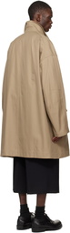 Dries Van Noten Beige Loose Cotton Mac Coat