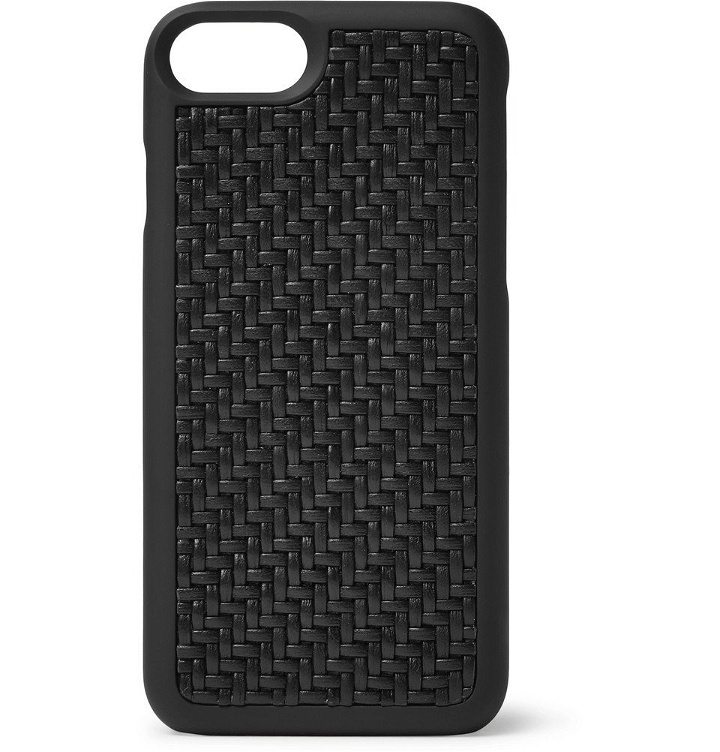 Photo: Ermenegildo Zegna - Pelle Tessuta Leather iPhone 7/8 Case - Black