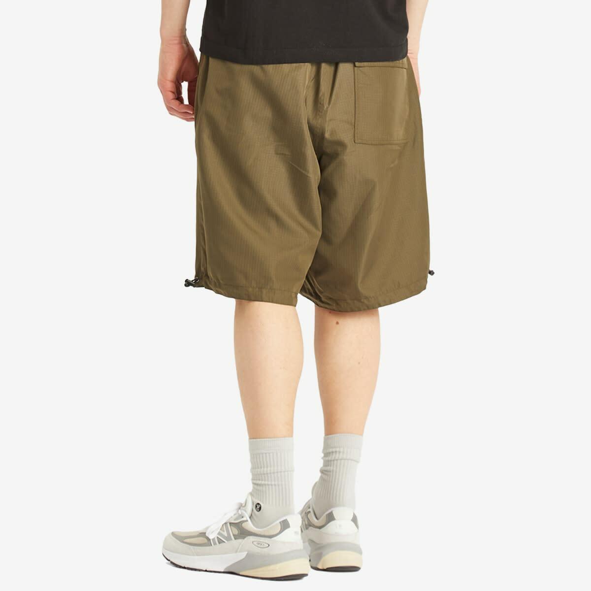 Taion Men's Military Reversible Wide Shorts in Black