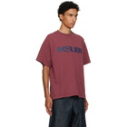 Ksubi Burgundy Blasted Ekcess S/S T-shirt