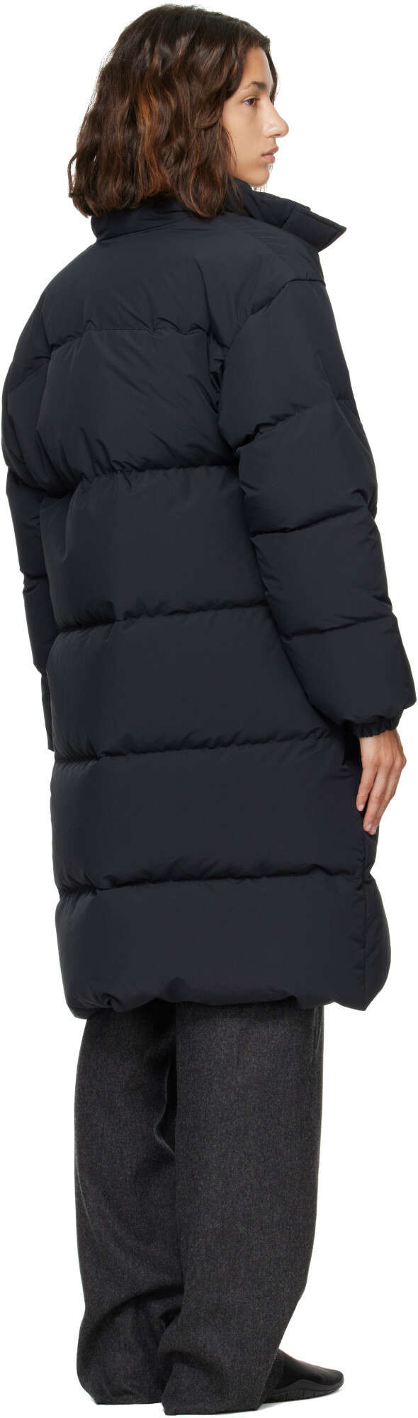 Jil Sander Black Logo Oversized Down Parka