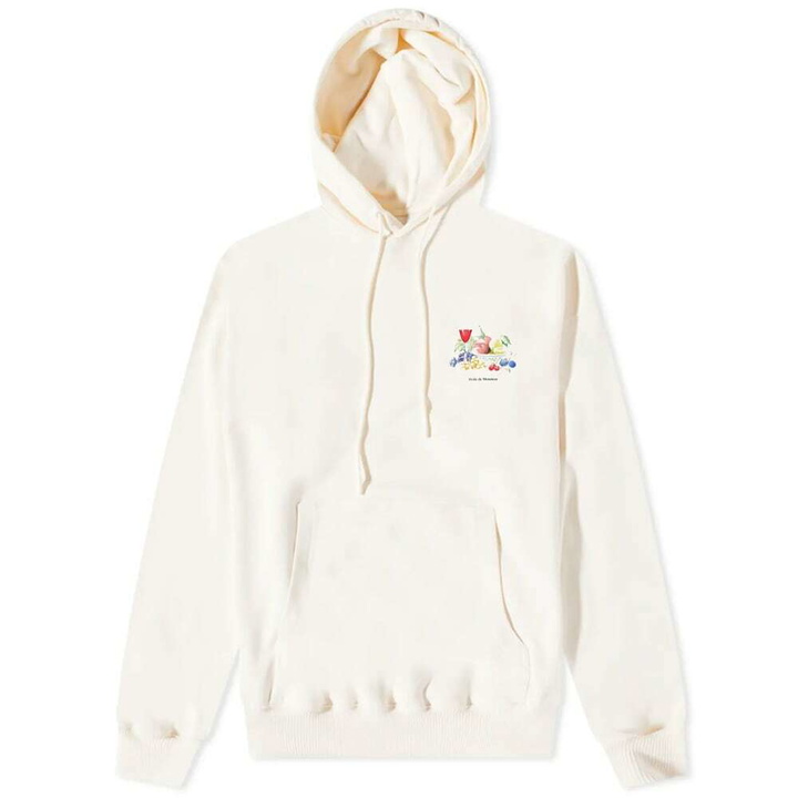 Photo: Drole de Monsieur Men's Drôle de Monsieur Fruit Popover Hoody in Cream