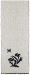 Kijun Black & White Fluffy Muffler Scarf
