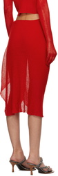 Isa Boulder SSENSE Exclusive Red Wrap Miniskirt