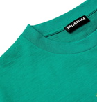 Balenciaga - Printed Cotton-Jersey T-Shirt - Green