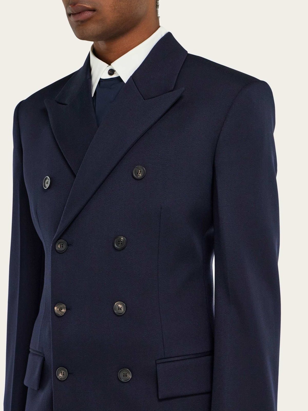 Ferragamo Mens Double breasted blazer in Blue