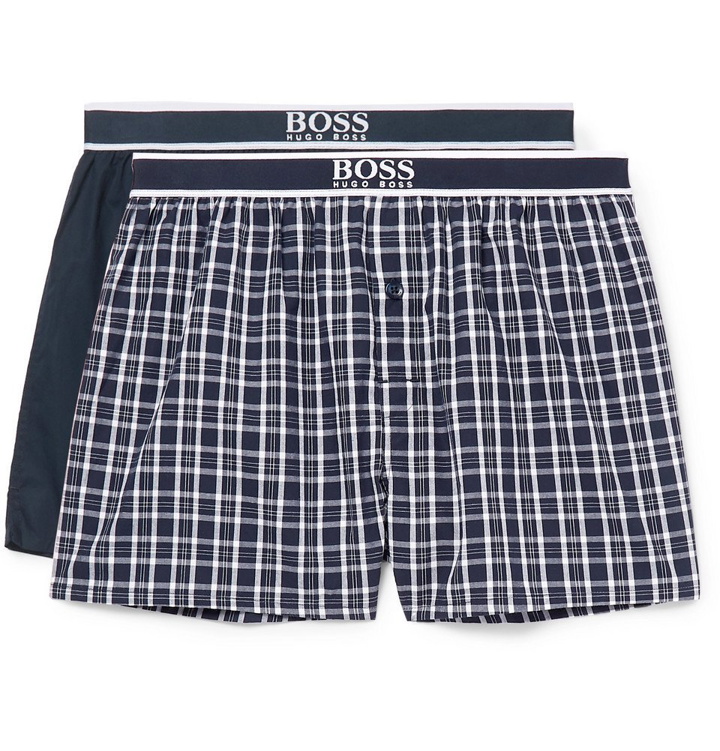 Photo: Hugo Boss - Two-Pack Cotton Boxer Shorts - Navy