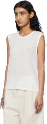 Ann Demeulemeester White Biba Sleeveless Tank Top