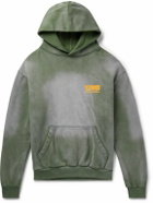 Y,IWO - Hardwear Logo-Print Distressed Cotton-Jersey Hoodie - Green