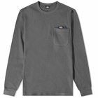 Dickies x POP Trading Company Long Sleeve Waffle T-Shirt in Charcoal Grey