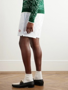 Casablanca - Logo-Jacquard Straight-Leg Cotton-Blend Terry Shorts - White