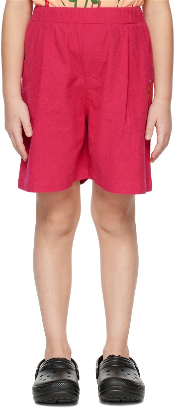 Photo: The Campamento Kids Pink Embroidered Shorts