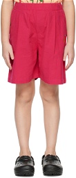 The Campamento Kids Pink Embroidered Shorts