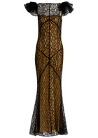 DE LA Vali Nephele Lace Maxi Dress Black