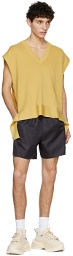 Wooyoungmi Navy Polyester Shorts