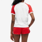 Adidas Women's x Sporty & Rich T-Shirt in White/Collegiate Red