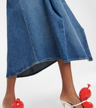 Loewe Asymmetric denim midi skirt