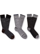 Marcoliani - Three-Pack Pima Cotton-Blend Socks