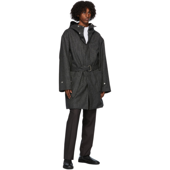 3MAN Grey Wool Herringbone Coat