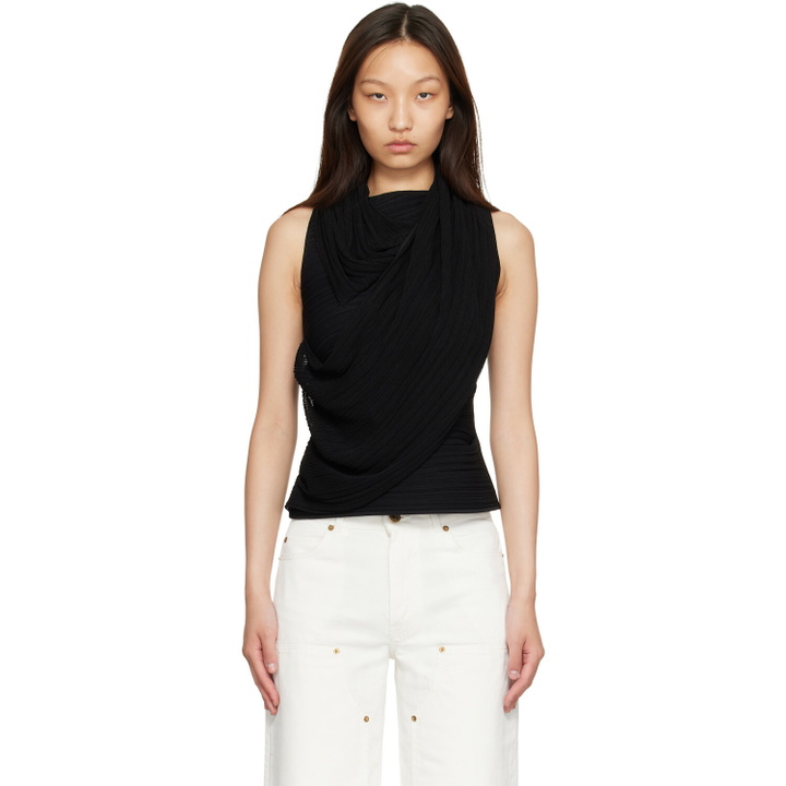 Photo: BALMAIN Black One Shoulder Top