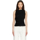 BALMAIN Black One Shoulder Top