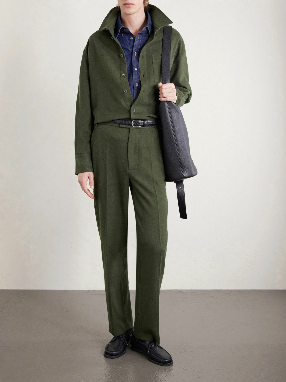 The Elder Statesman - Wool, Silk and Cashmere-Blend Overshirt - Green