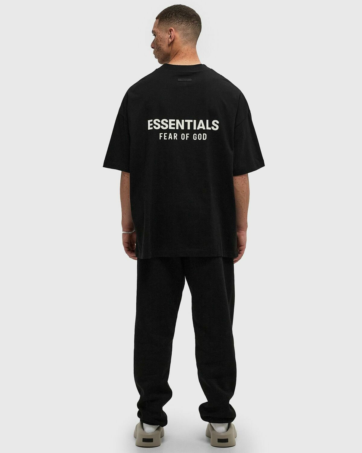 Fear Of God Essentials Jersey Crewneck T Shirt Black Fear Of God Essentials