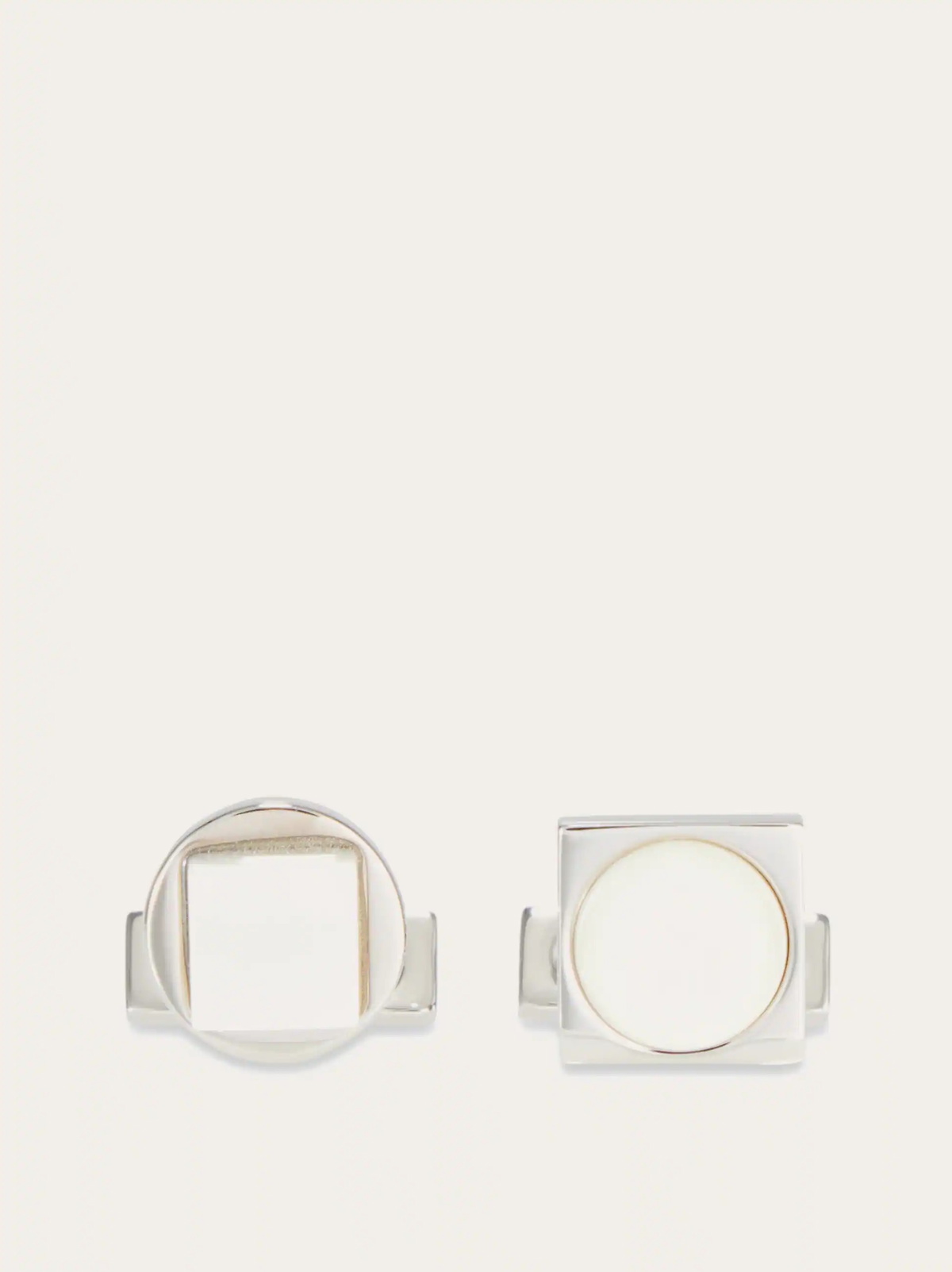 Ferragamo Mens Mother of pearl cufflinks in Silver