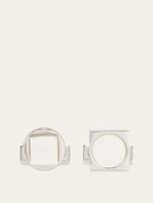 Ferragamo Mens Mother of pearl cufflinks in Silver