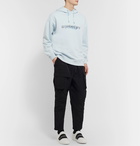 Givenchy - Logo-Print Loopback Cotton-Jersey Hoodie - Blue