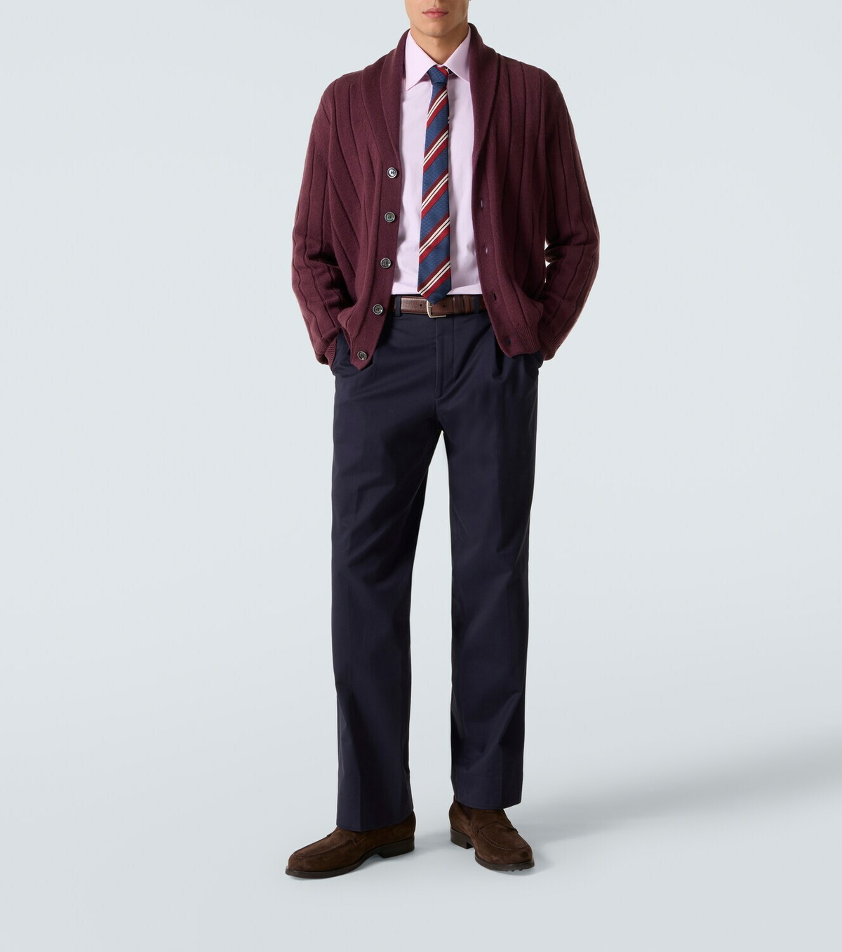 Kiton Rib-knitted cashmere cardigan