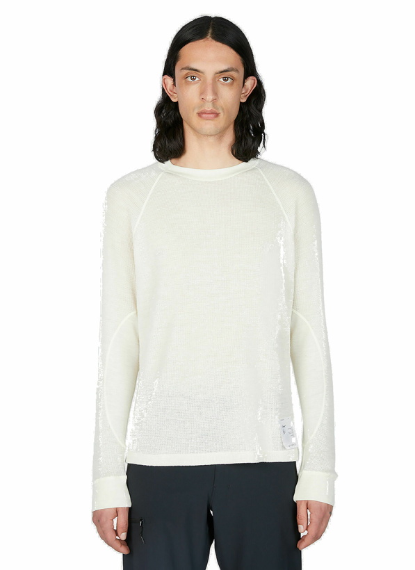 Photo: Satisfy - Cloudmerino Waffle Base Layer Top in Beige