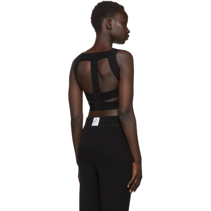 T by Alexander Wang Black Visible Straps Bralette T by Alexander Wang