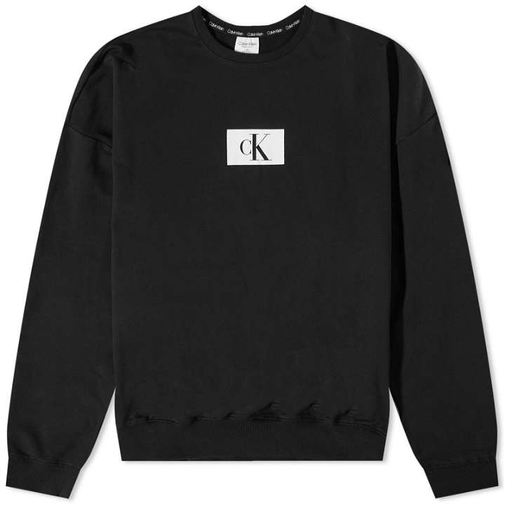 Photo: Calvin Klein Men's Box Logo Crew Sweat in Black