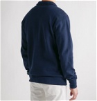 Oliver Spencer Loungewear - Milner Cotton-Blend Jersey Half-Zip Sweatshirt - Blue