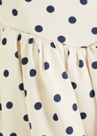 Self-portrait Polka dot Satin Mini Dress Cream