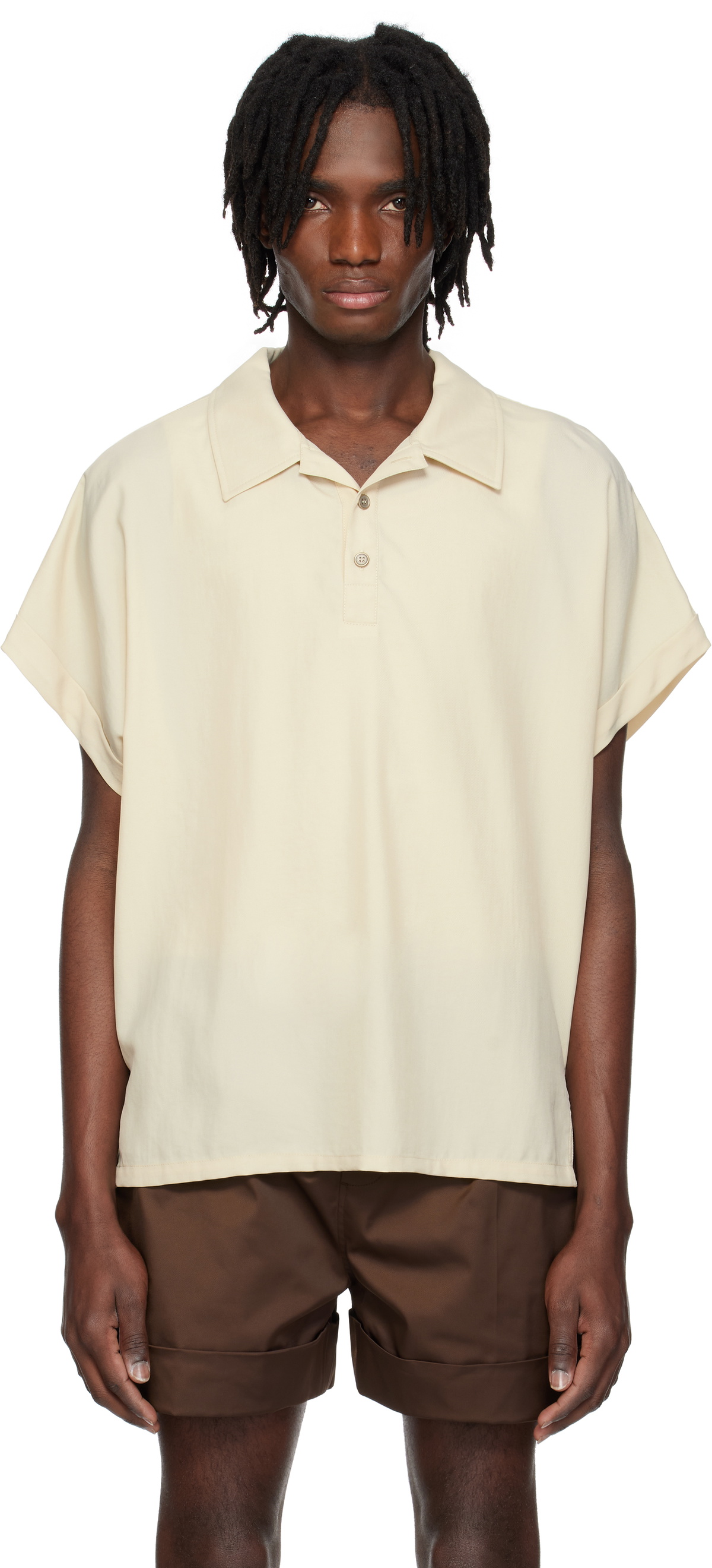 RECTO Beige Dolman Sleeve Polo