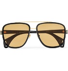 Gucci - Aviator-Style Gold-Tone and Acetate Sunglasses - Black