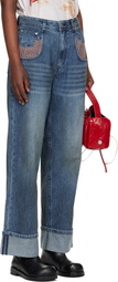 Andersson Bell Blue Oil Washed Rolled Up Jeans