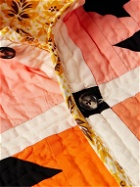 BODE - Letter Block Quilted Padded Printed Cotton Jacket - Orange