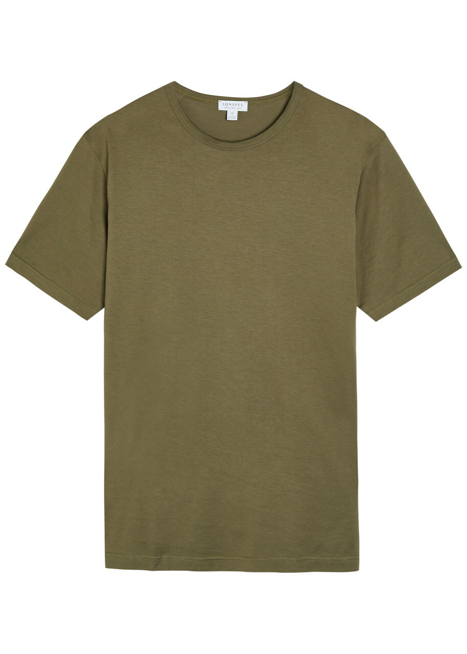 Sunspel Cotton T-shirt Olive