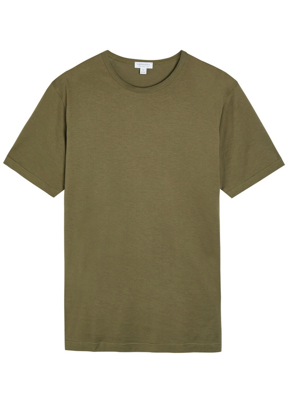 Photo: Sunspel Cotton T-shirt Olive