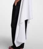 Alaïa Asymmetric cotton-blend jersey T-shirt