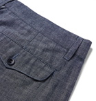 Mr P. - Slim-Fit Selvedge Cotton-Chambray Shorts - Navy