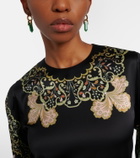 La DoubleJ Pillar embellished gold-plated earrings