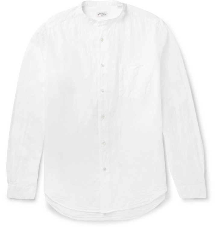 Photo: Hartford - Grandad-Collar Cotton Shirt - Men - White