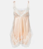 Magda Butrym Lace-trimmed silk satin camisole
