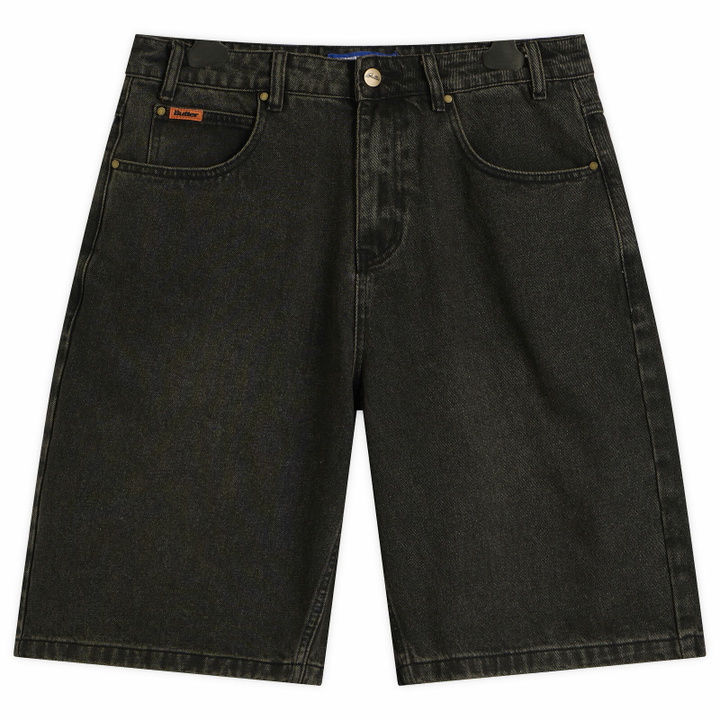 Photo: Butter Goods Men's Baggy Denim Shorts in Faded Black