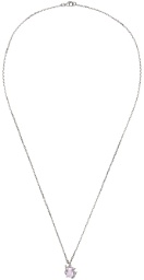 Alan Crocetti Silver & Pink Flare Necklace